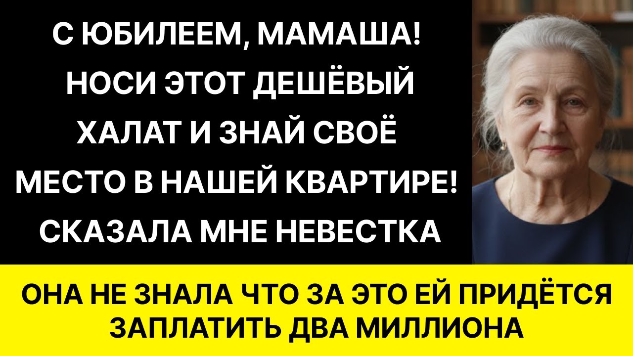 НЕВЕСТКА ПОДАРИЛА МНЕ НА ЮБИЛЕЙ ДЕШЕВЫЙ ХАЛАТ, А Я В ОТВЕТ ВЫСТАВИЛА ЕЙ СЧЕТ НА 2 МИЛЛИОНА