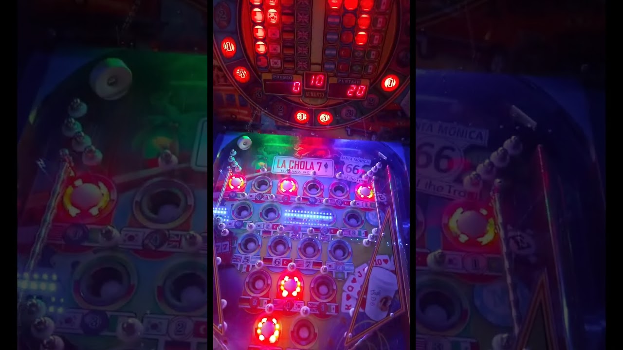 Jugando con 1 sola moneda en la pinball de rodillos la Chola 7