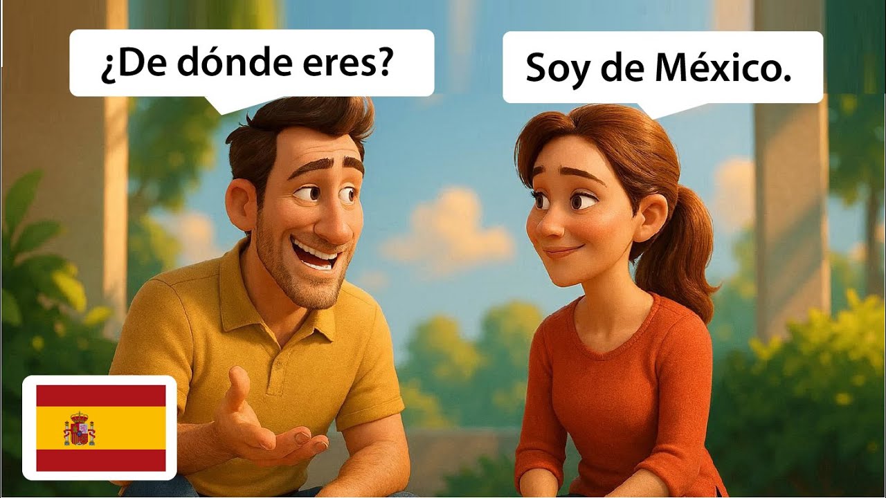9 Short Spanish Dialogues for Beginners | Learn Spanish Conversation  A1–A2 Listening Practice