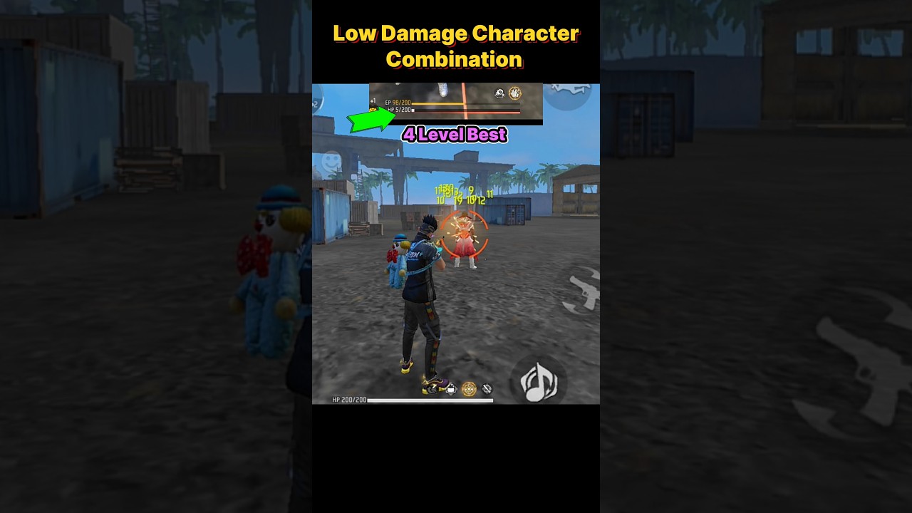 Low Damage Character Combination 🔥 Best Character Combination Skill In Free Fire 🤯🤯#short #trading
