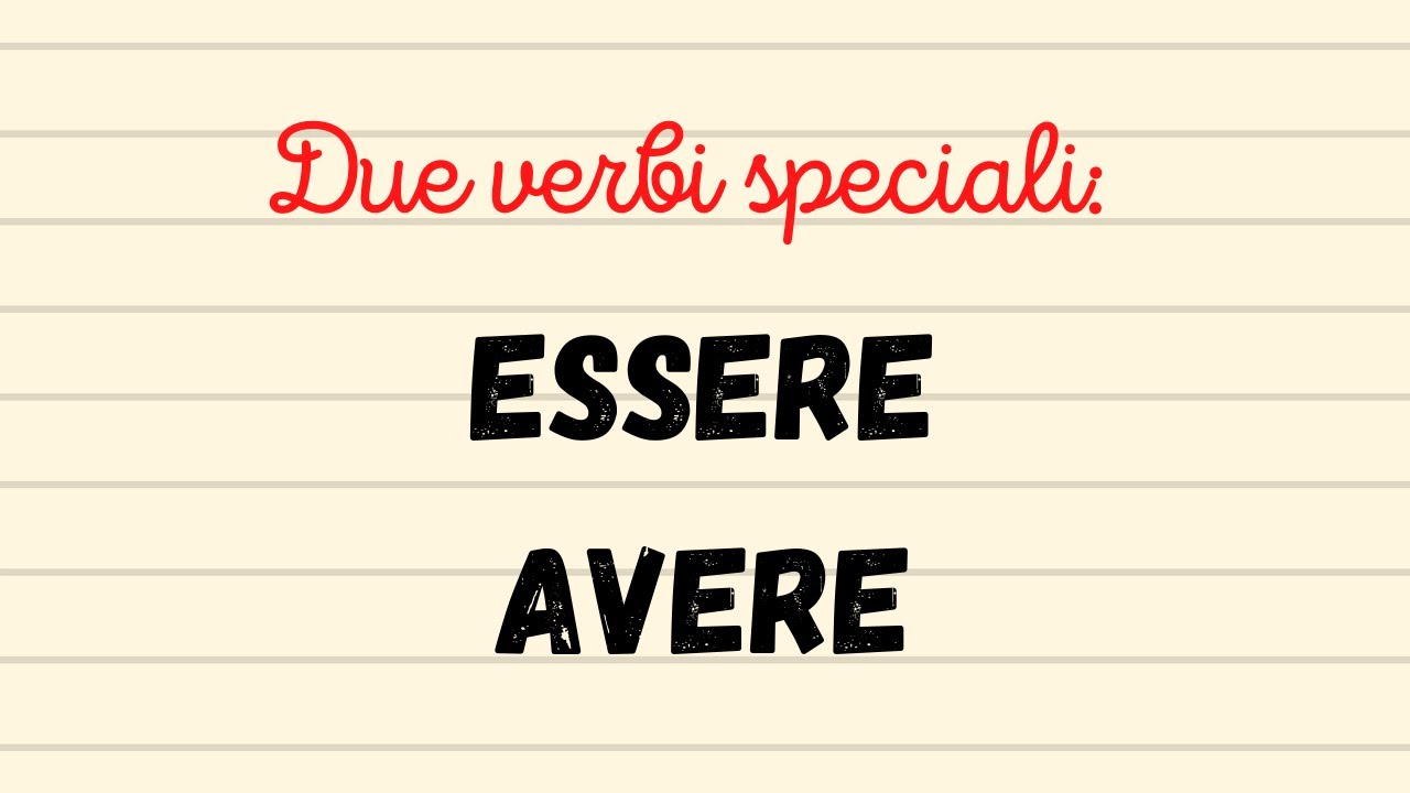 Verbo essere e verbo avere. Italiano grammatica classe 2°.