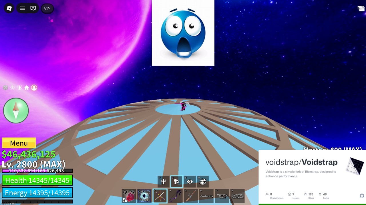 pvp with custom skybox in blox fruits
