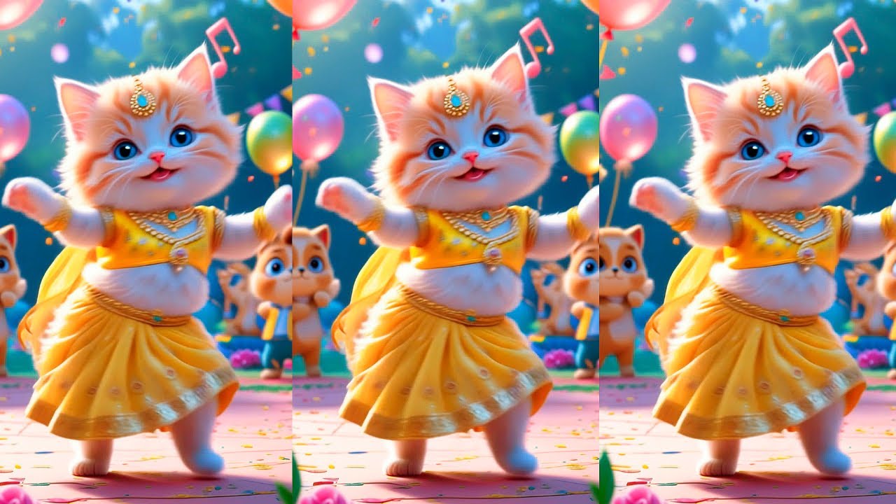 VIRAL..!! Kucing Lucu Joget Lagu Umi Ina Kubawakan Ayam - Animasi Kucing Joget Heboh Banget.!!