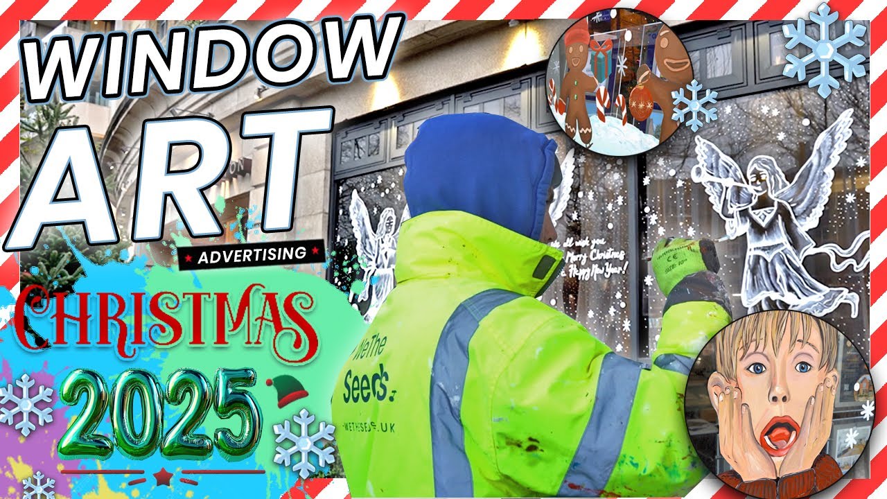 The Best Christmas Window Art Painting in London & UK | NEW Festive Window Murals | WeTheSeeds 2025