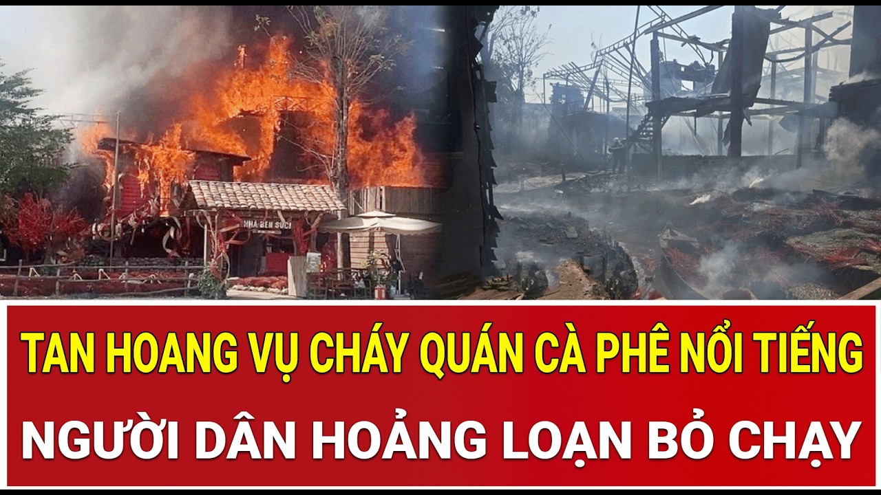 TPHCM: Hiện trường tan hoang vụ cháy quán cà phê hàng trăm mét vuông, người dân hoảng loạn bỏ chạy