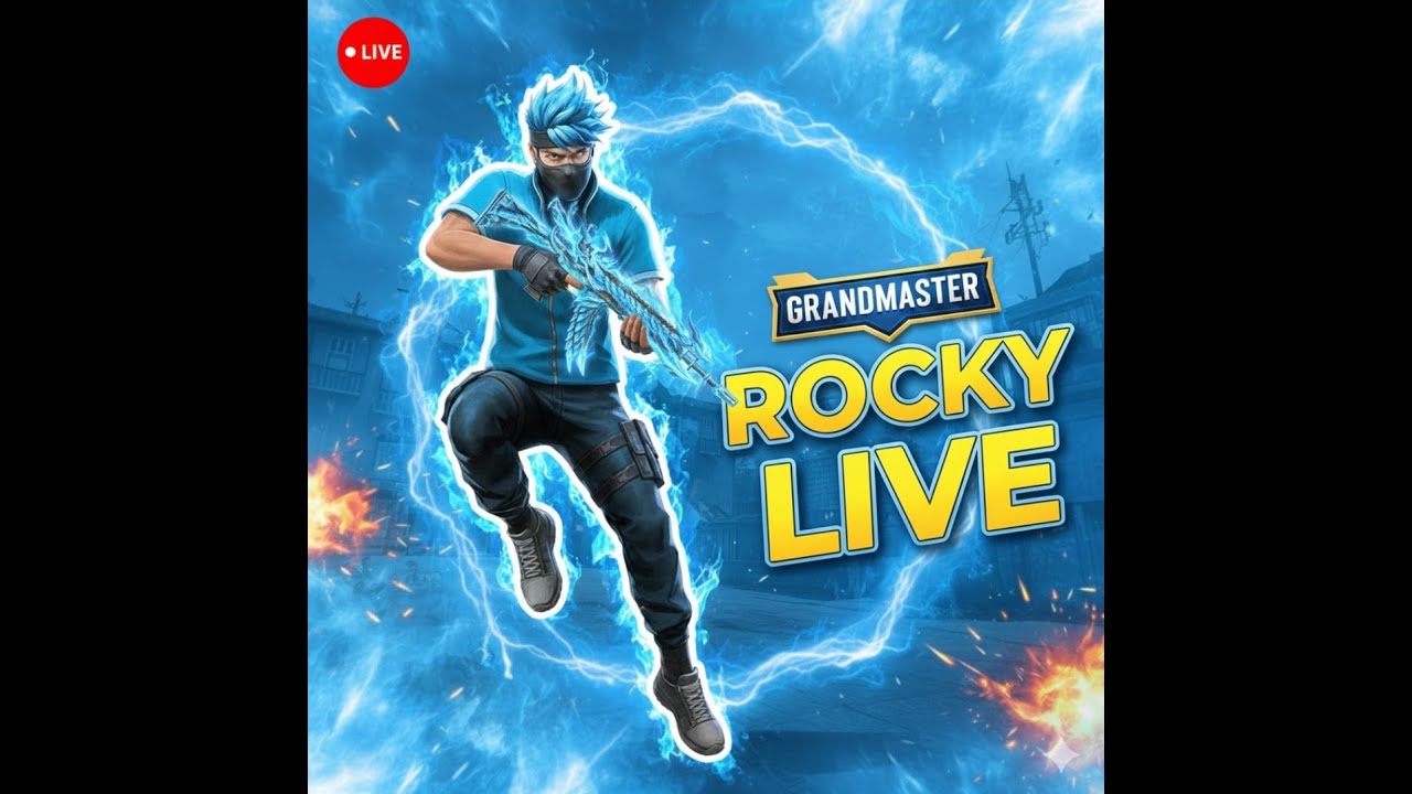 🔴 LIVE: Grandmaster Rank Push! 🏆 Rocky Style Gameplay | Free Fire India 🇮🇳