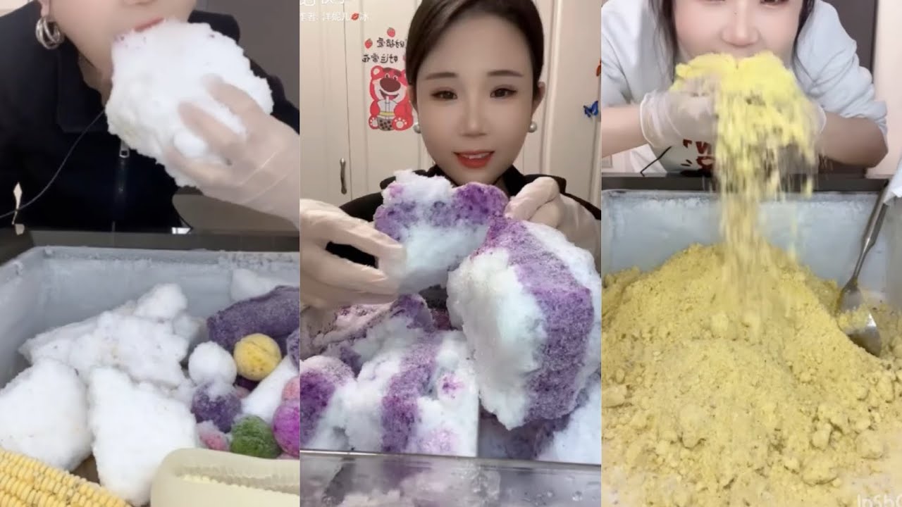 ASMR ICE Eating:FREEZER FROST | EATING ICE .asmr iceeating #freezerfrost #iceeatingasmrvideos