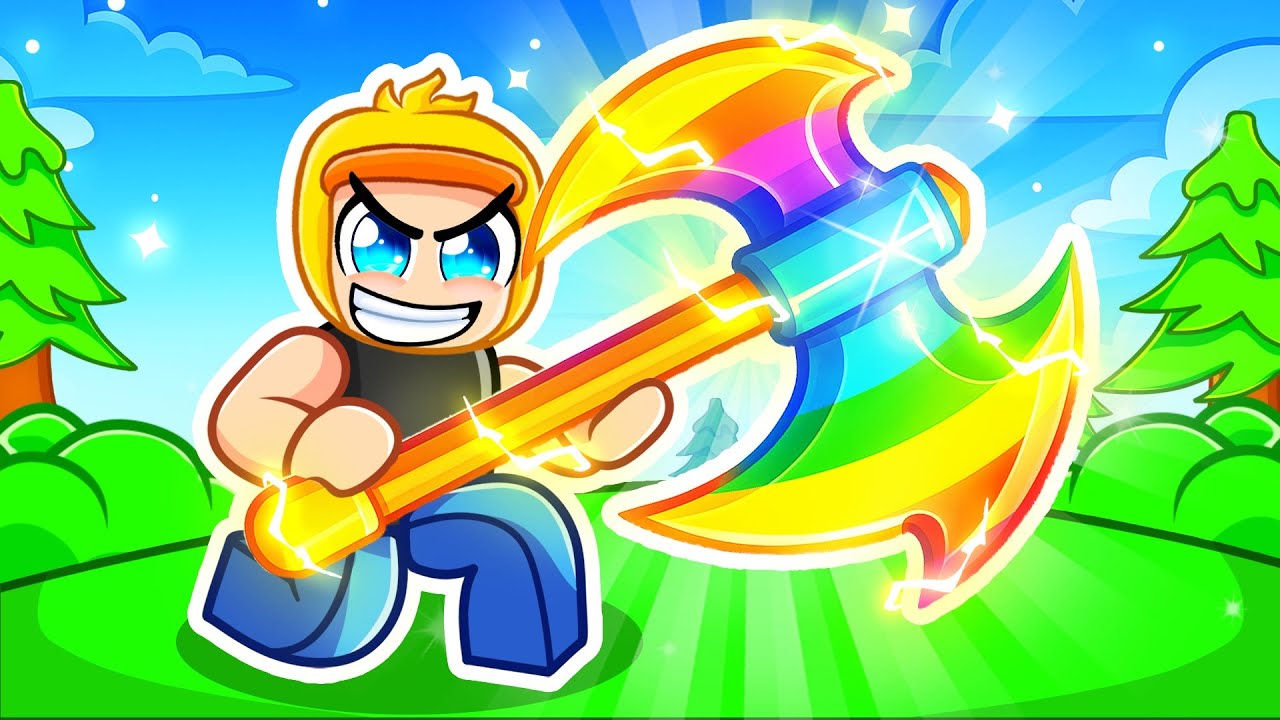 I Unlocked STRONGEST GALAXY Axe to Chop Trees in Roblox!