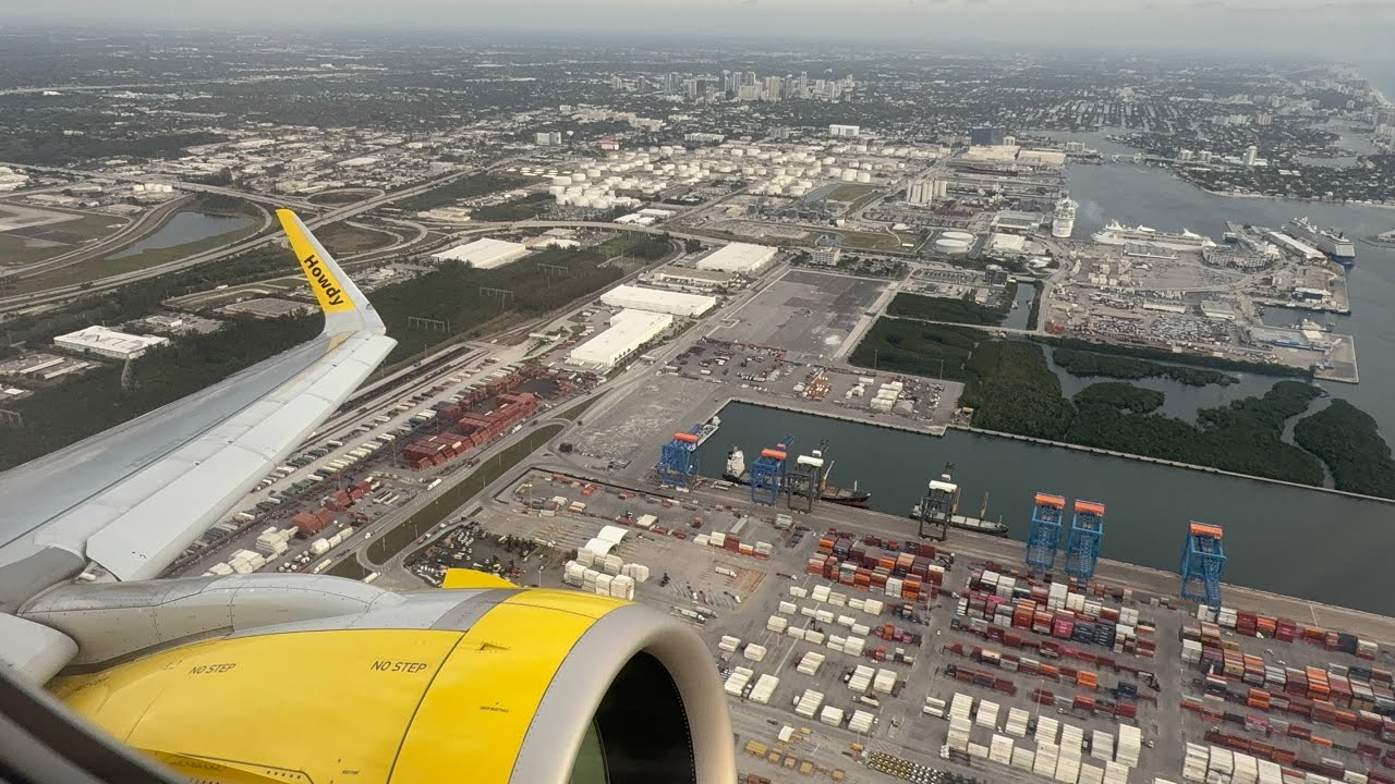 Beautiful amazing Fort Lauderdale Morning takeoff - Spirit Airlines - a321-271NX - FLL - N709NK