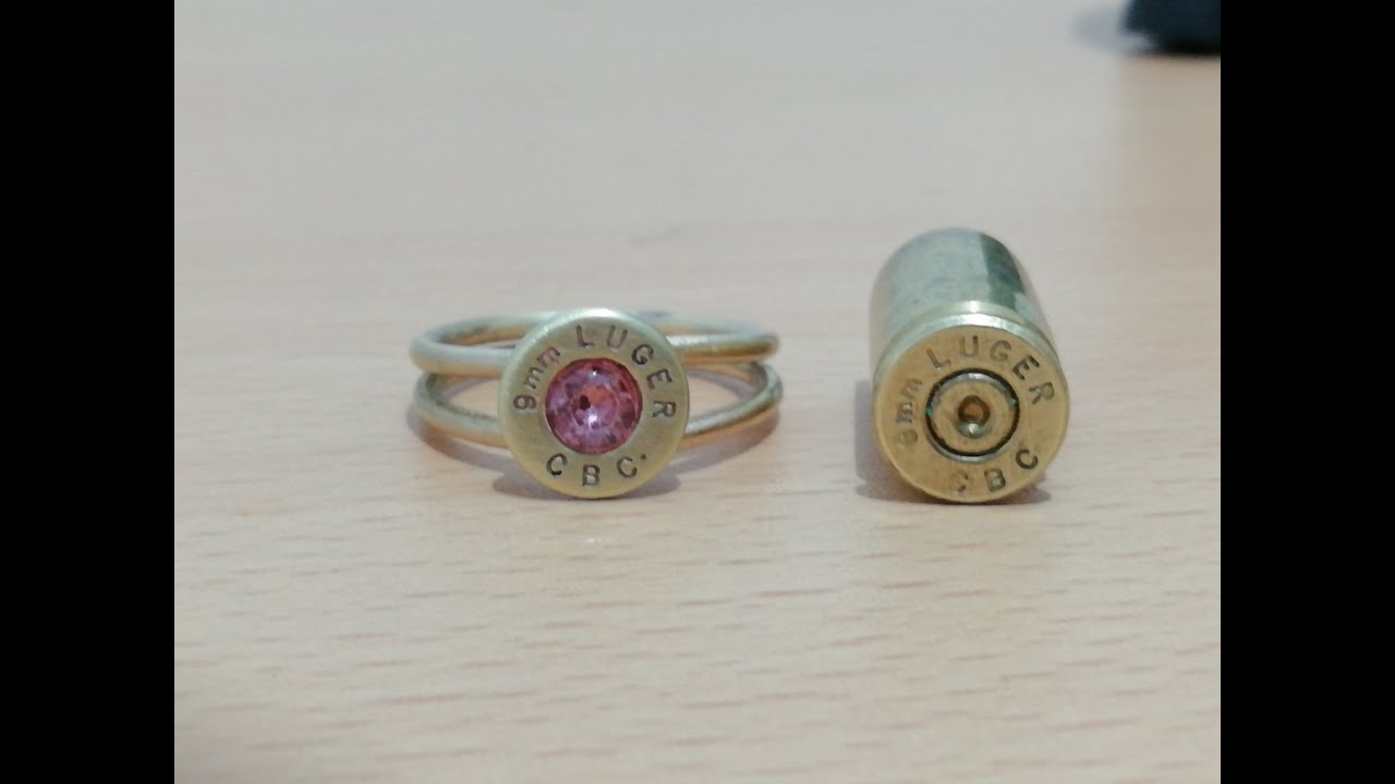 Como hacer anillo con bala 9mm luger.manufacture ring with 9mm bullet luger