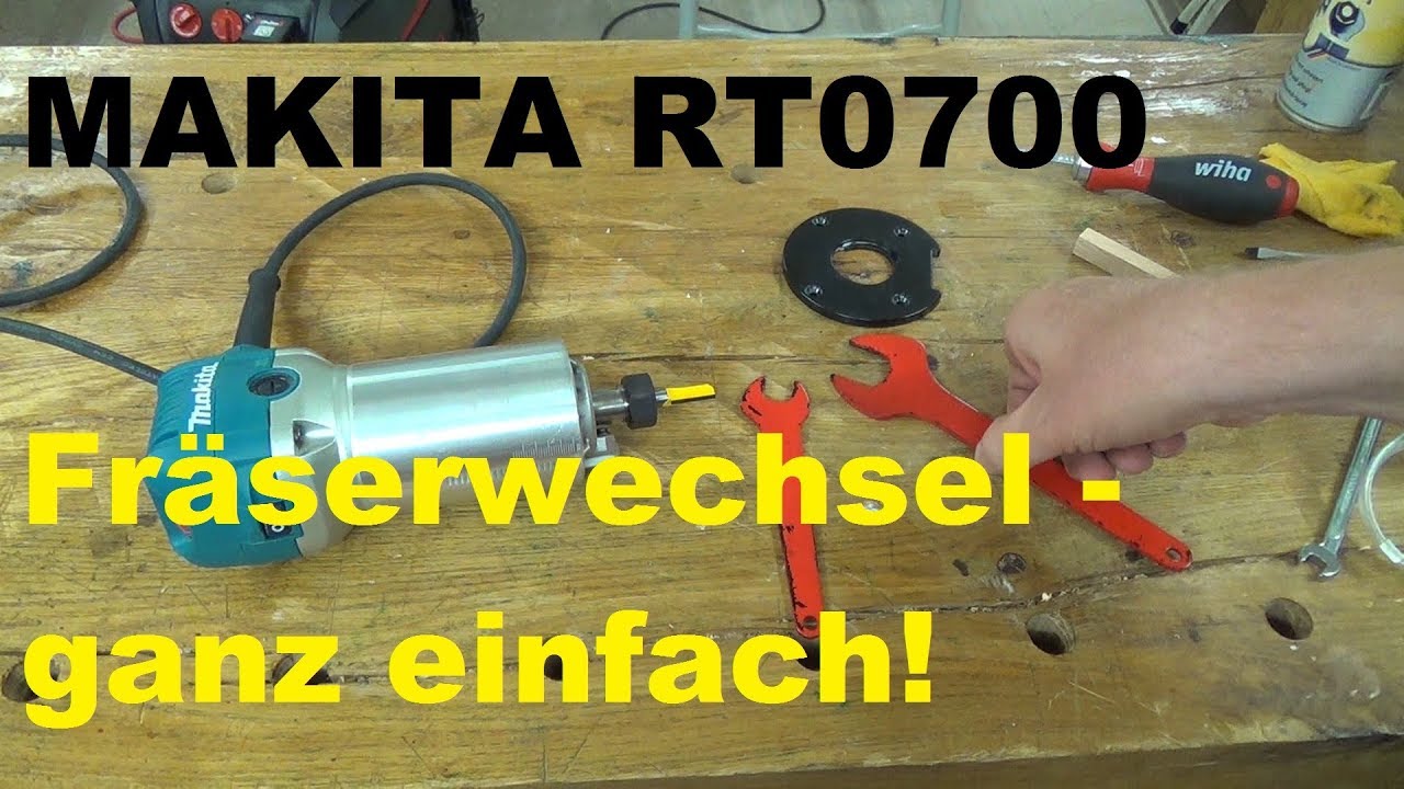 Fräser wechseln ganz einfach - Makita RT0700