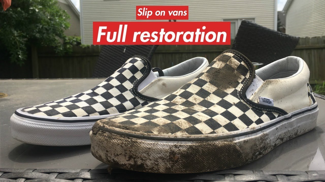 Checkered Slip-on Vans (RESTORATION)