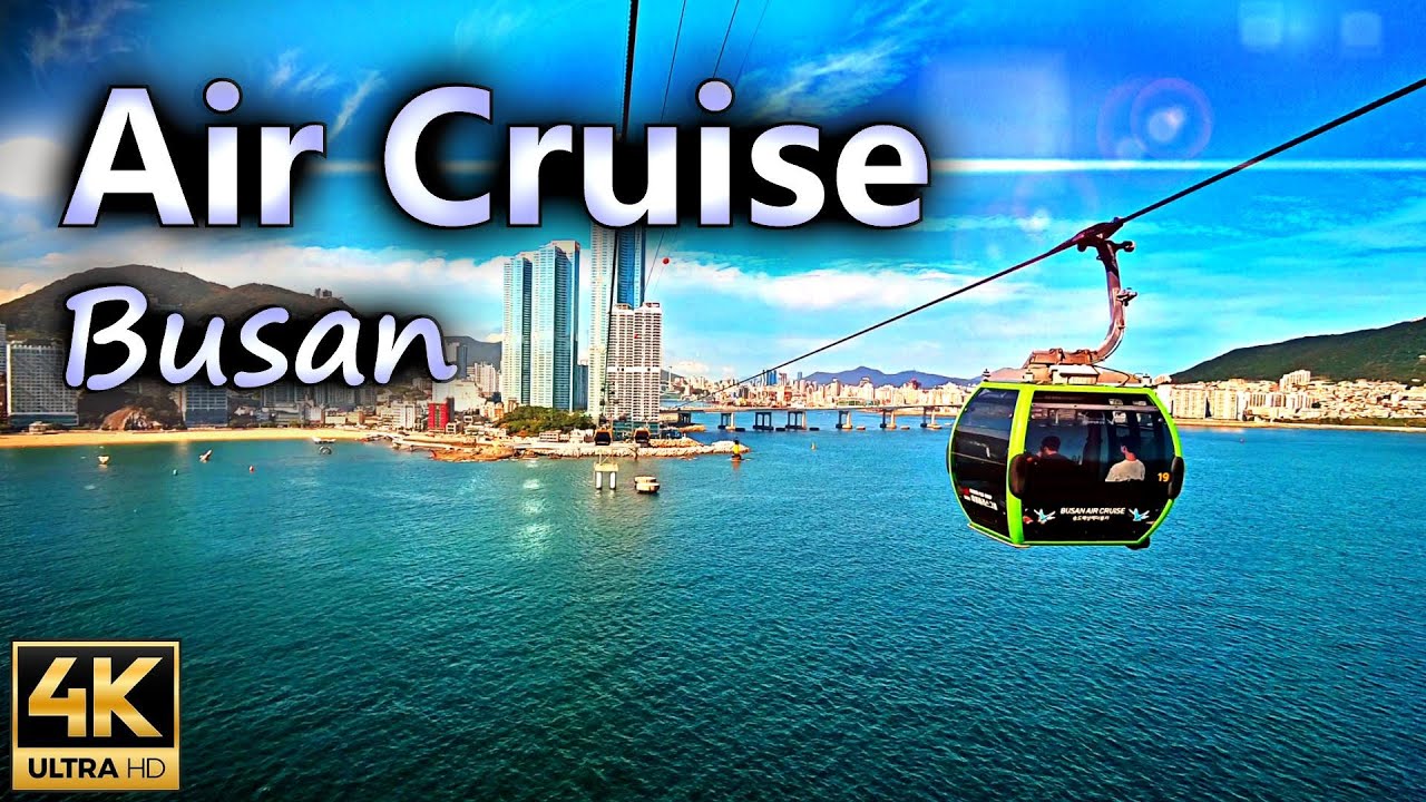 Busan Air Cruise, cable car to Songdo Bay Station / Busan, Republic of Korea / 4K