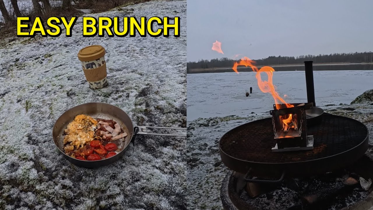 Outdoor Cooking Over the Fire - Winter Brunch