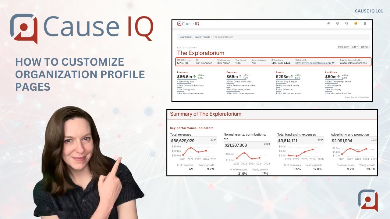 Cause IQ 101: How to customize organization profile pages