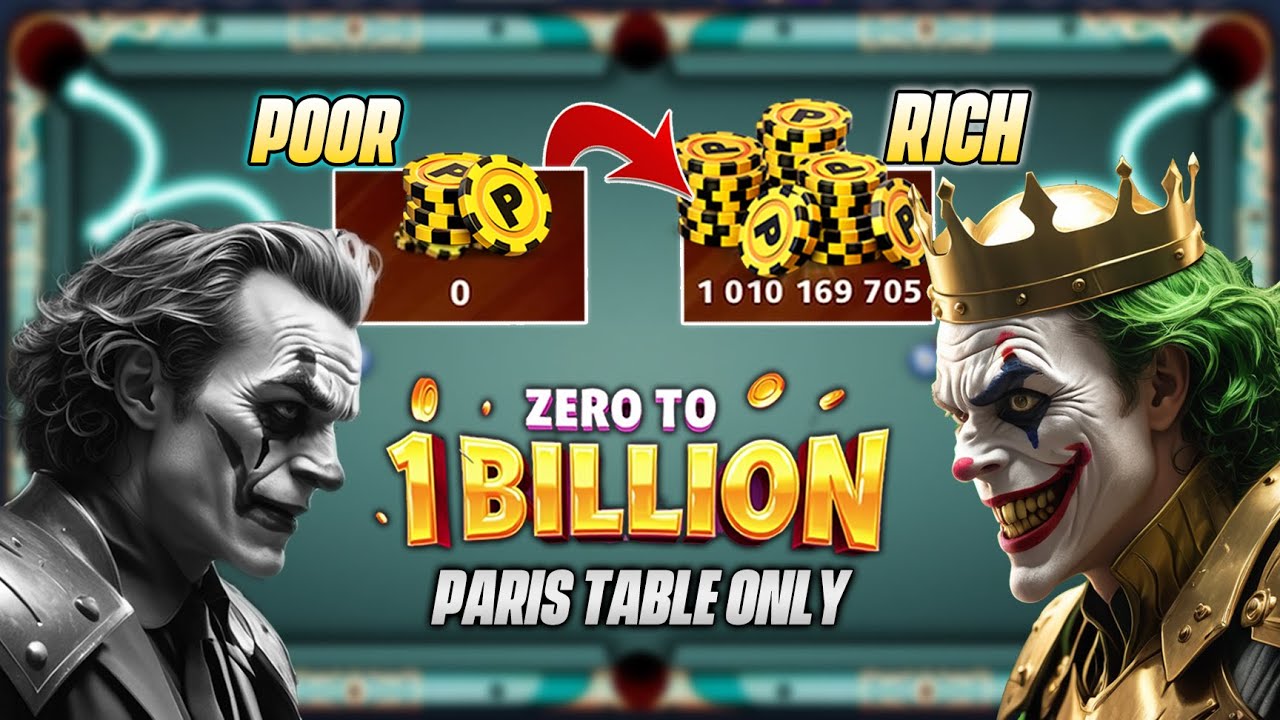 8 Ball Pool - This Level 2 KID made ONE BILLION Coins playing PARIS Only [Highlights] GamingWithK