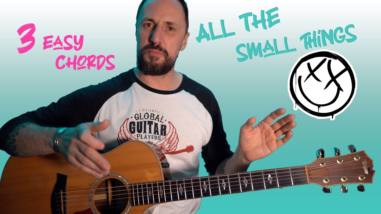 Blink 182 All The Small Things Lesson (3 Easy Chords)