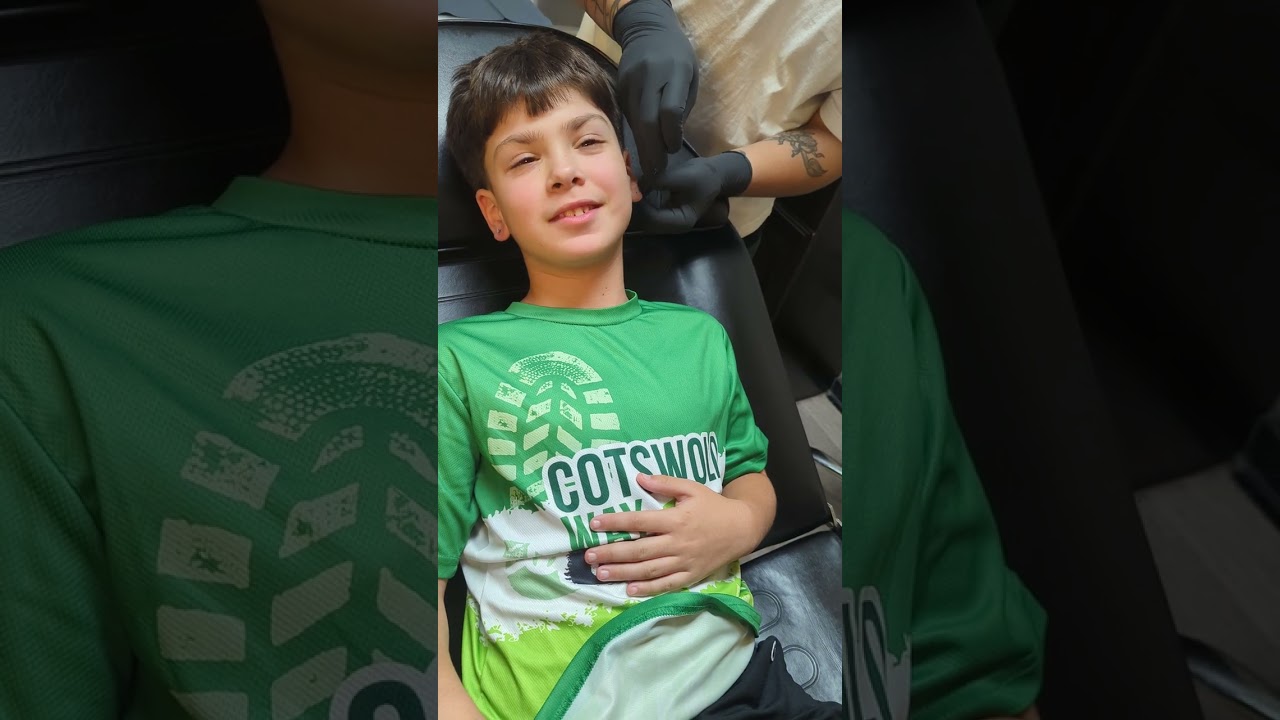 My son gets his ears pierced ,September 16, 2024