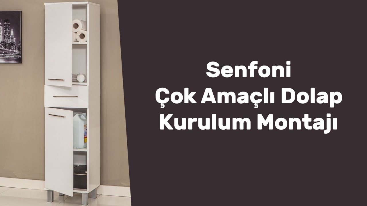 Mobetto Mobilya - 2 Kapaklı Çekmeceli Banyo Dolabı / Kurulum Montajı