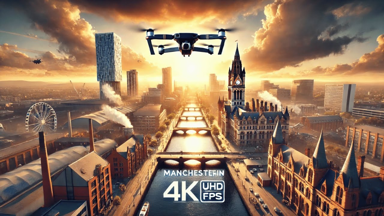 Manchester in 4K: A Breathtaking 🚁 Drone Footage in Glorious 4K UHD 60fps 🌅