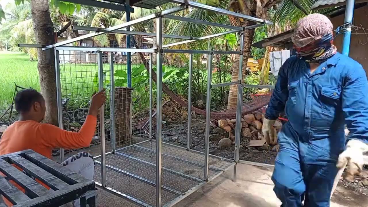 paano gumawa ng Bird Cage, using tubular ang steel matting