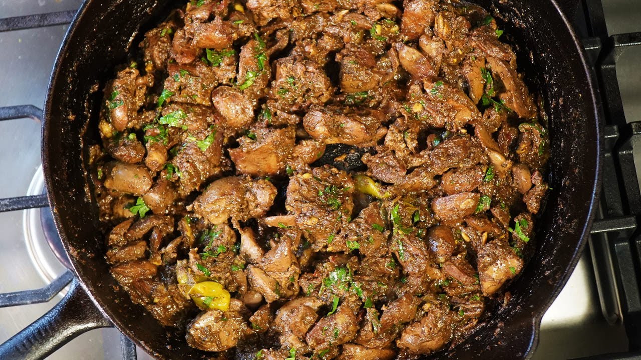 Curry Chicken Hearts and Liver | CaribbeanPot.com
