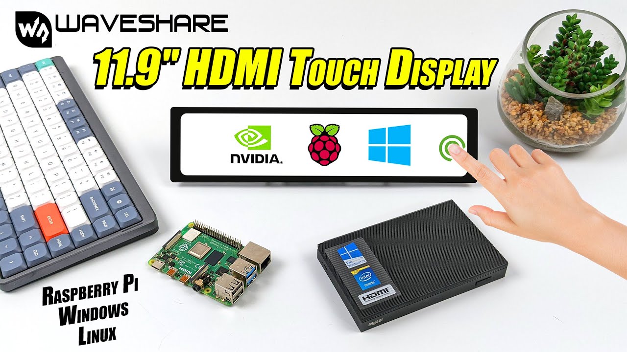 Сенсорный HDMI-монитор WaveShare 11,9