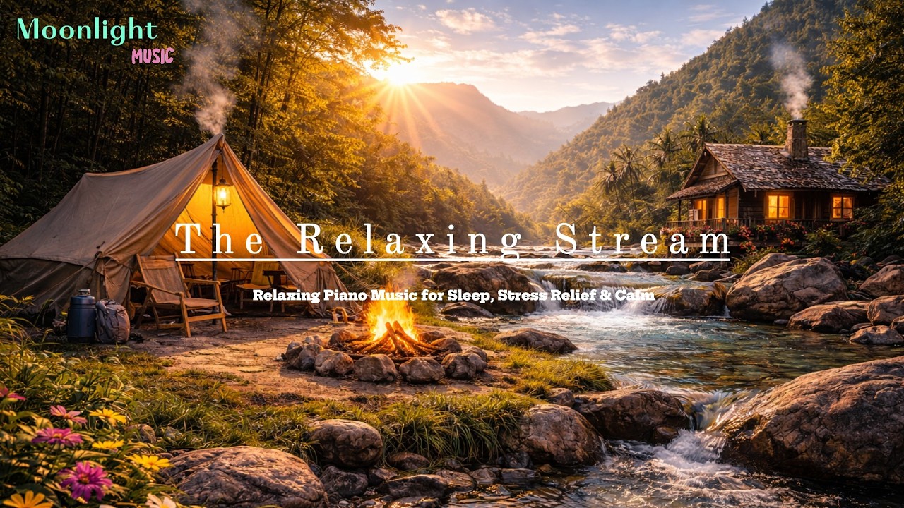 Moonlight Music | A Little Peace Beside the Stream: Nature Sounds to Calm Your Mind & Anxiety 🌿🌊