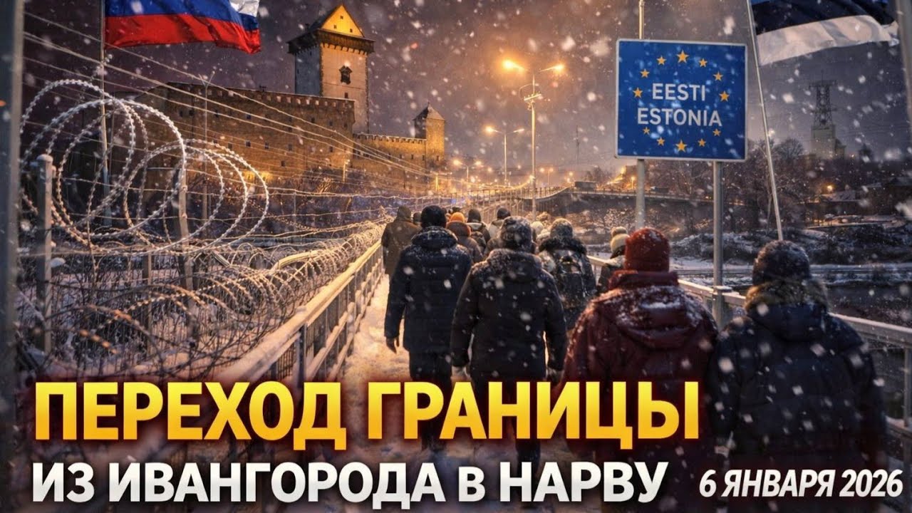 06 января 2026 Переход границы Ивангород - Нарва | Укрепления на мосту | Очередь Граница #narva