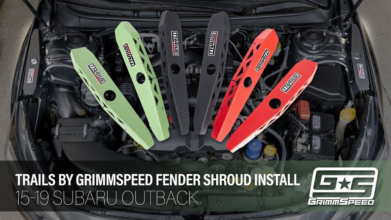 Установка защитных кожухов крыла TRAILS от GrimmSpeed ​​для Subaru Outback 2015-2019 годов выпуска.