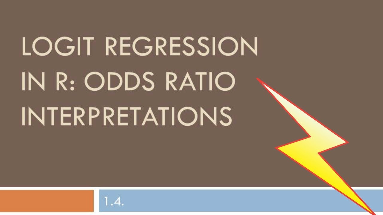 LOGIT REGRESSION IN R: ODDS RATIO INTERPRETATIONS!!! #1.4