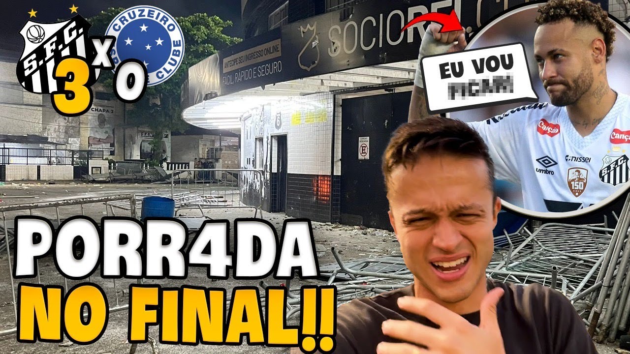 MUITA BOMBA E PANCADARIA: SANTOS X CRUZEIRO TERMINA EM CONFUSÃO COM A POLÍCIA!