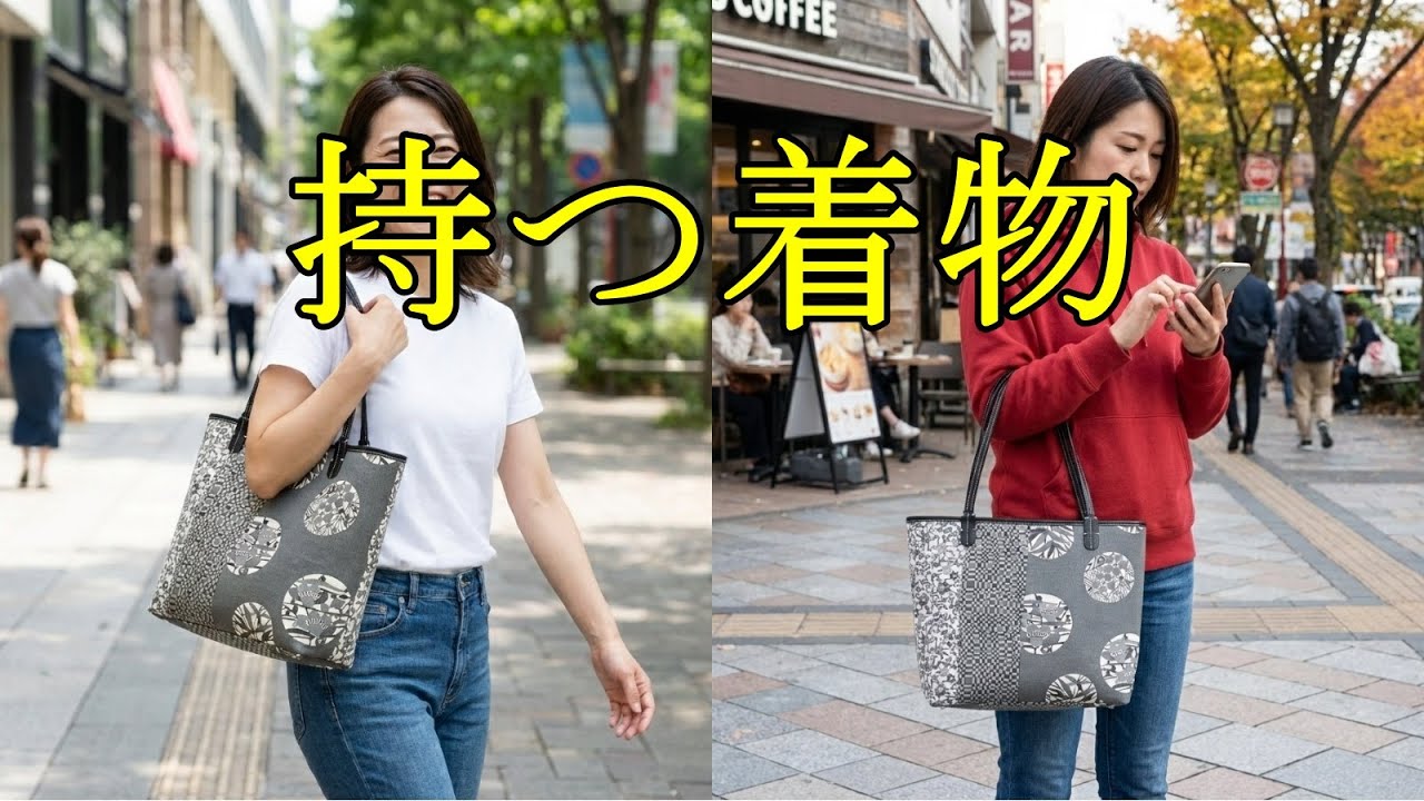 【matsunetsu】マツネツ　持つ着物　着物で作るトートバッグ・ポーチセット