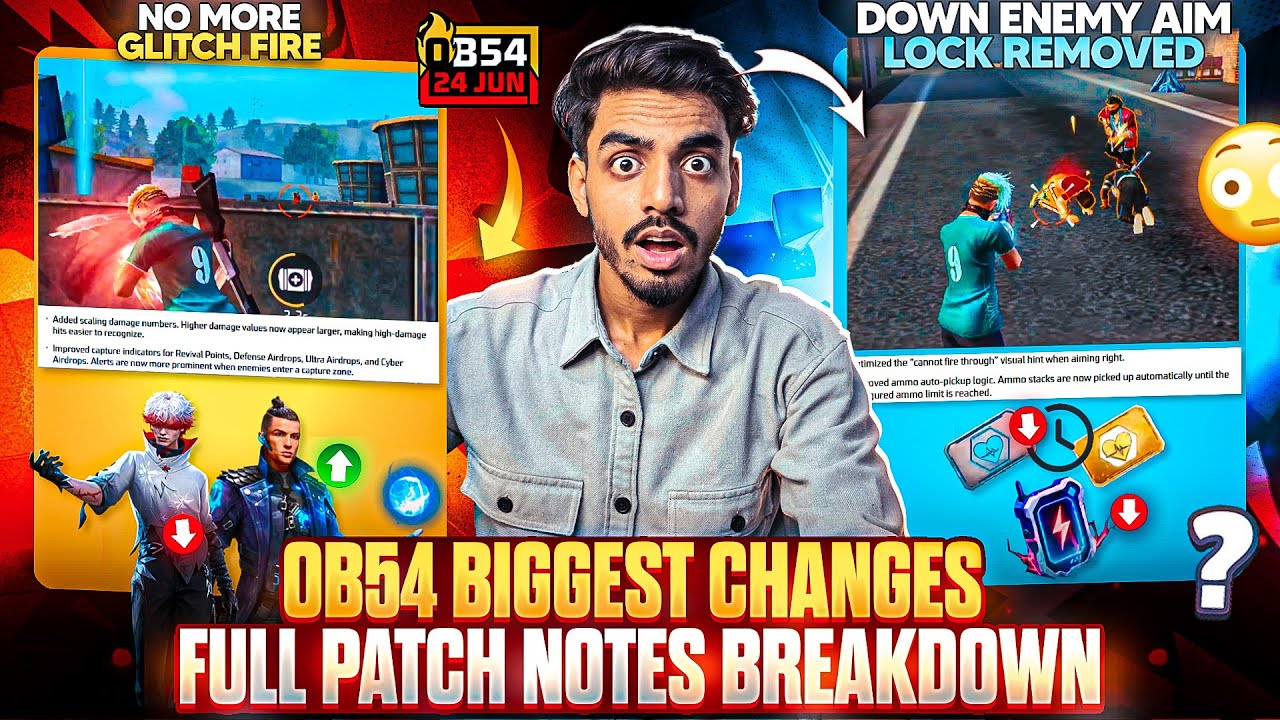 OB54 UPDATE - ALL Esports Changes EXPLAINED📌🔥 | OB54 Patch Notes FULL BREAKDOWN✅ | Free Fire