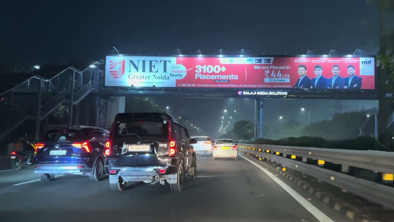 Night View Noida & Greater Noida Expressway