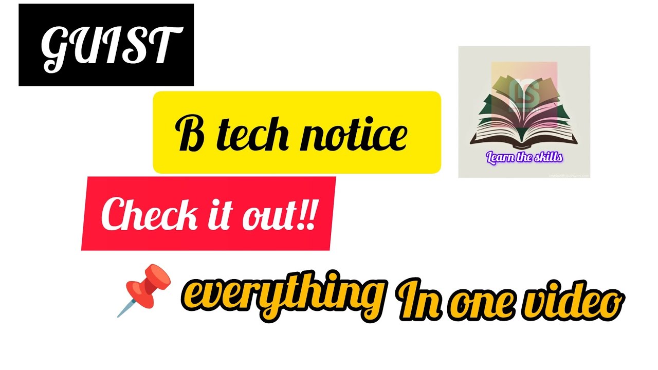 GUIST B teach NOTICE !! Online form fill up #GUIST counciling 2025