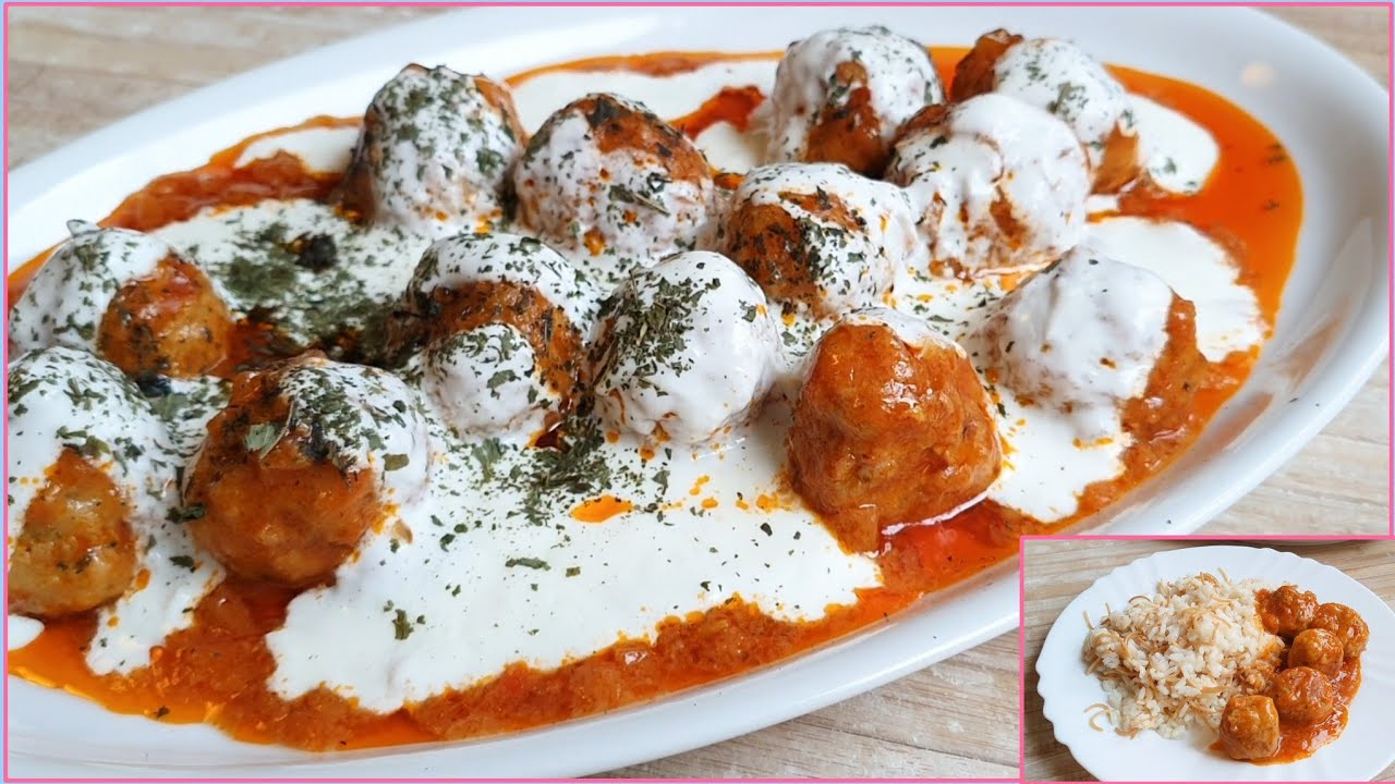 Кёфте в томатном соусе🤩 Изумительные фрикадельки с чесночным йогуртом | Turkish Meat Balls| Cesminaz