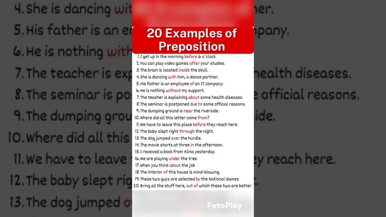 20 examples of preposition 