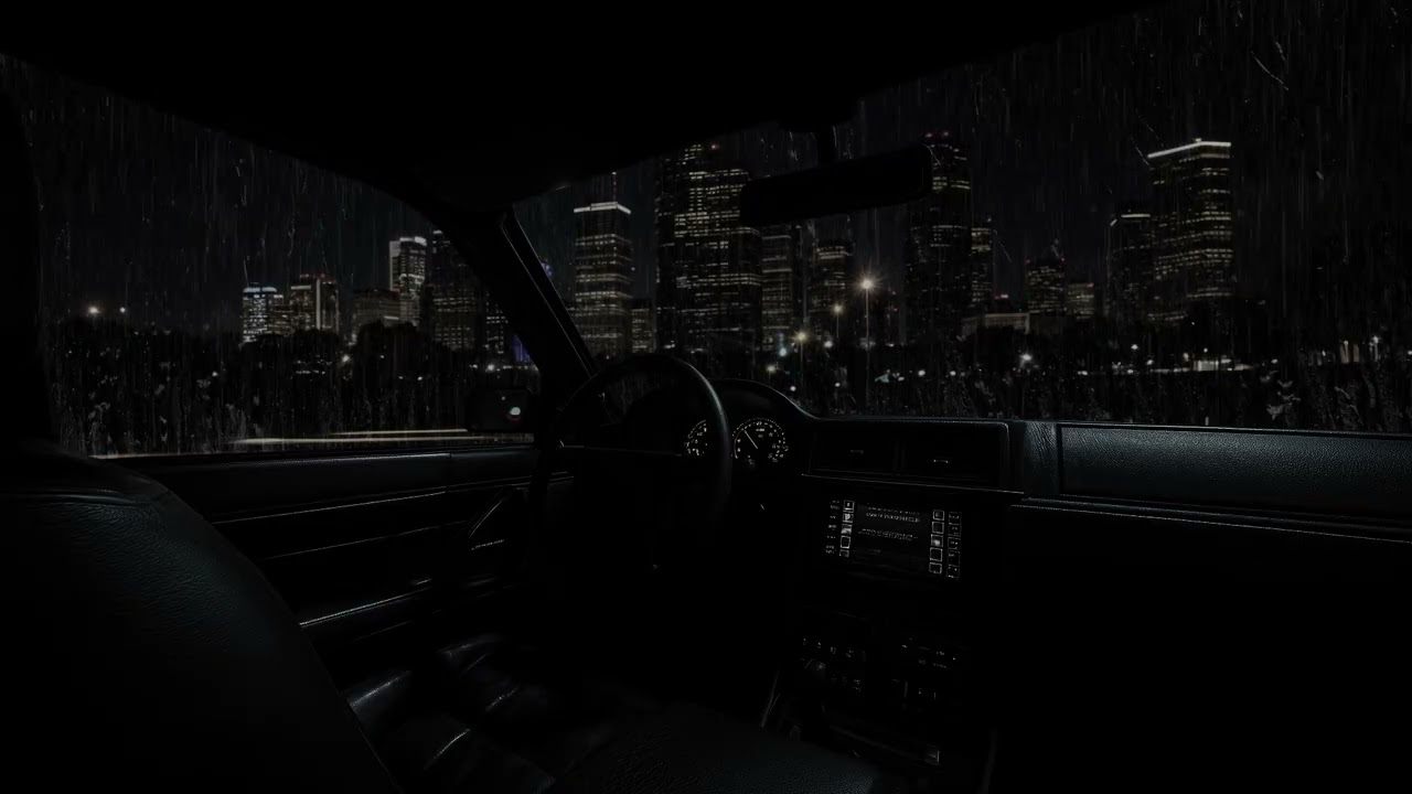 Late Night Drive Through the Rain | Soothing Rain Ambience for Sleep, Relax Mind