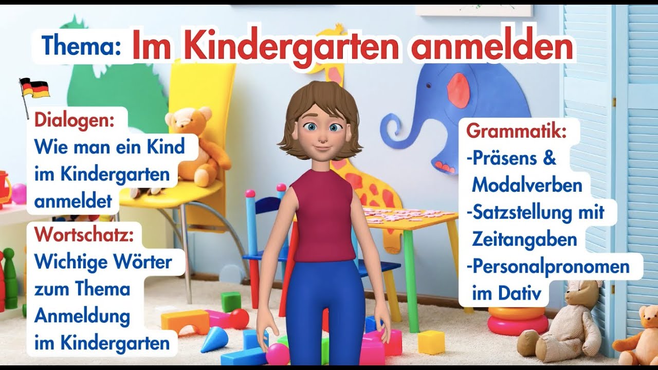 Thema: Ein Kind im Kindergarten anmelden – Alltagssprache lernen 🧒🏽🏫