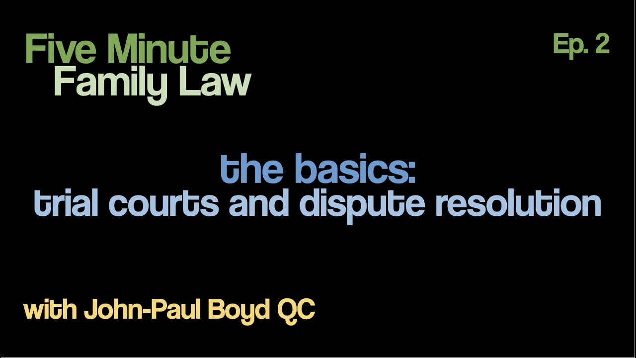 FMFL02 - The Basics: Trial Courts and Dispute Resolution