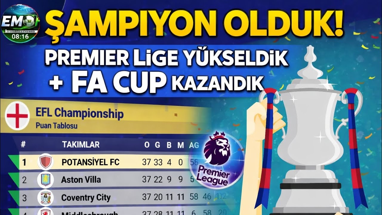 2 KUPA BİRDEN! 🏆 Premier Lig’e Yükseliş ve FA Cup Zaferi | World Soccer Champs Kariyer