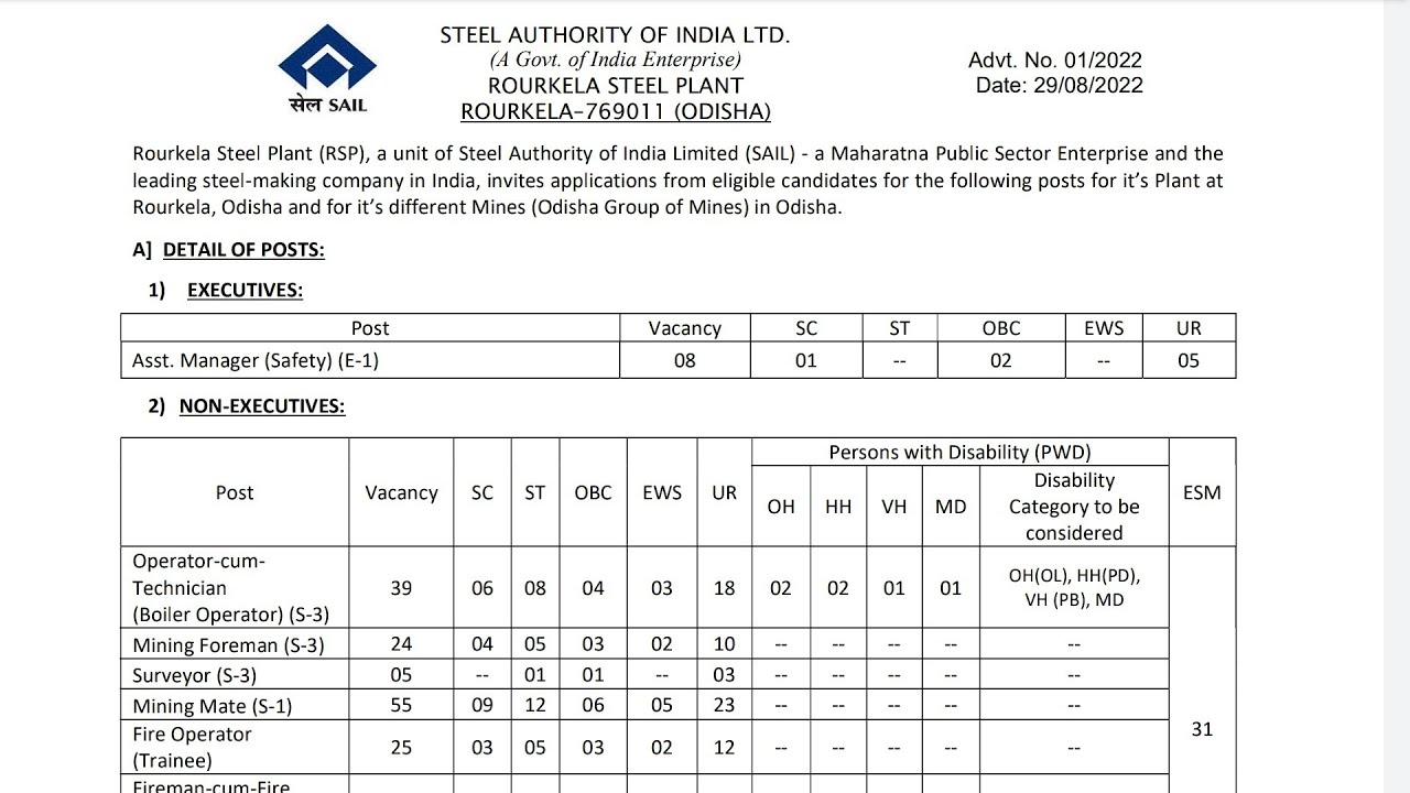 SAIL Rourkela Junior Engineer 2022 | SAIL Rourkela JE 2022|SAIL Rourkela Recruitment 2022 #Examdrive