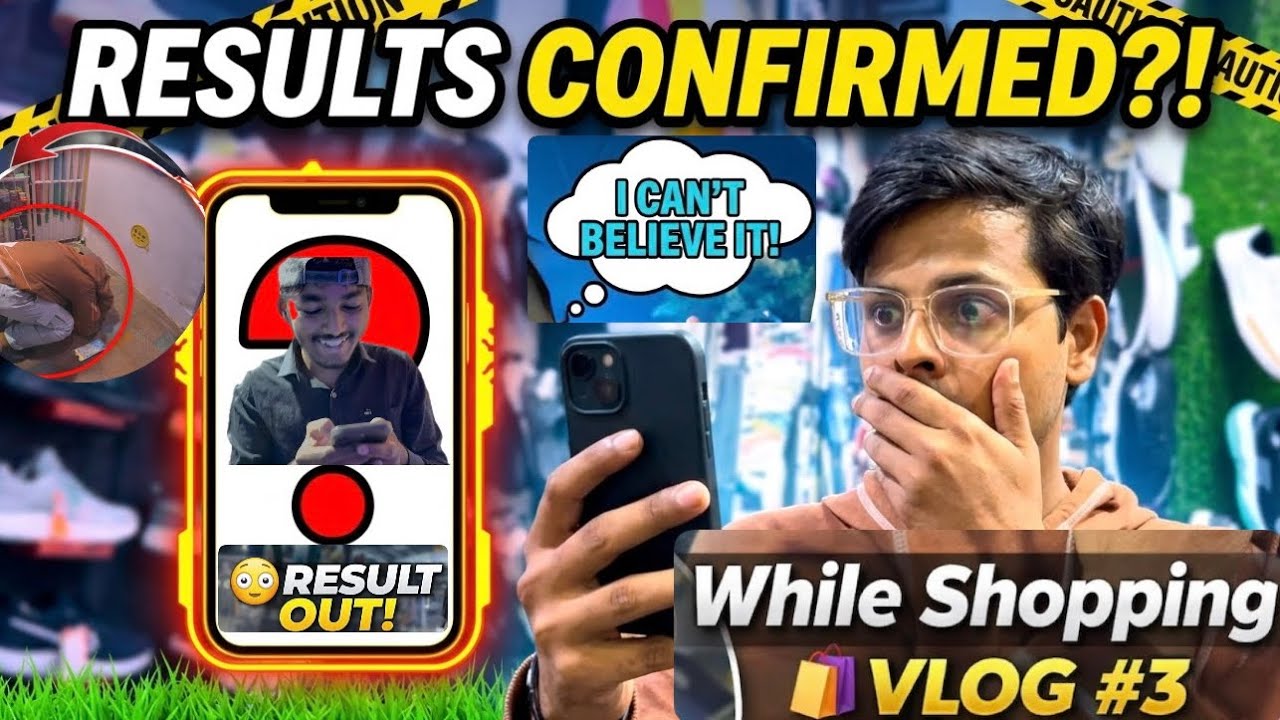 Shopping चालू होती… आणि अचानक Result लागल्याची बातमी! 📚😱 आमची reaction पाहायलाच हवी! #vlog #viral 