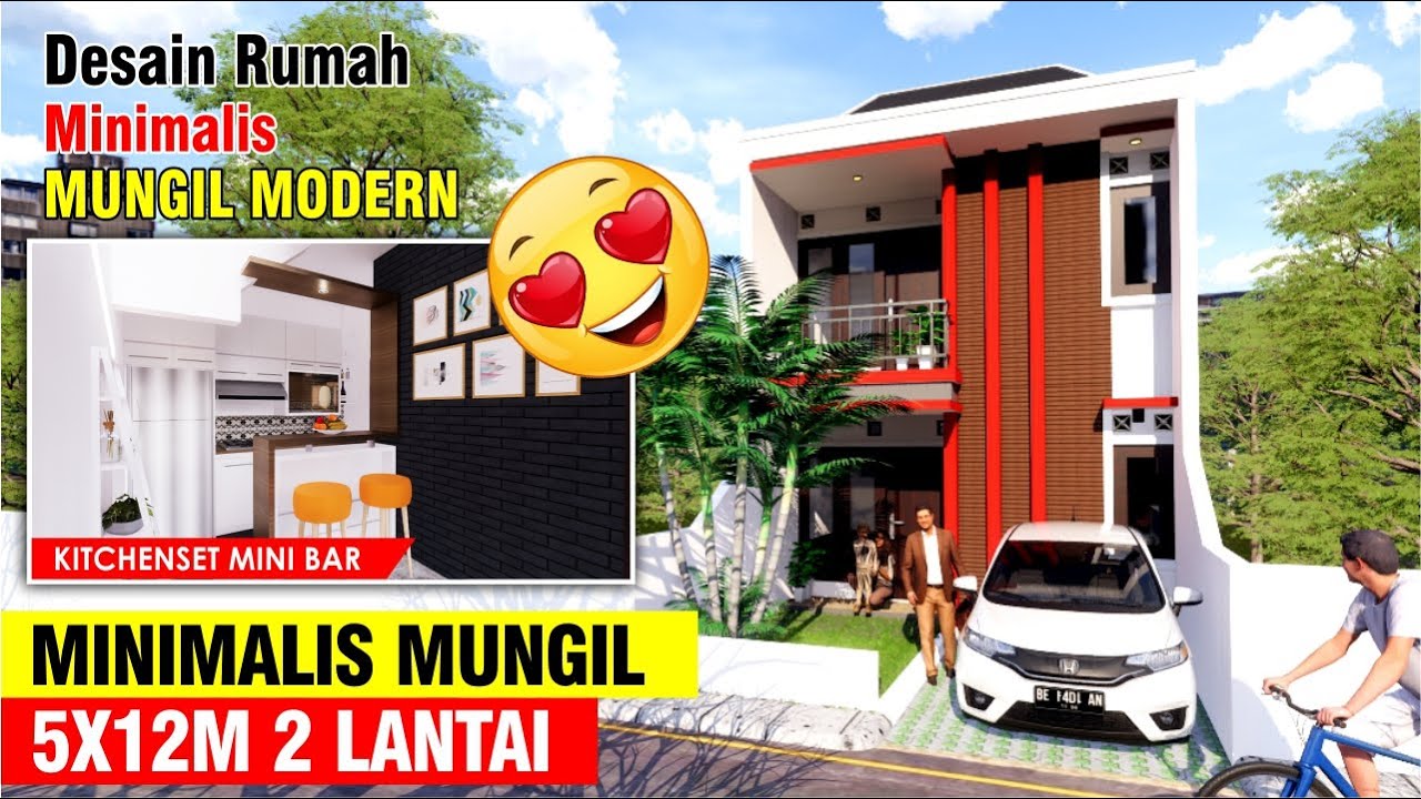 Desain Rumah 5x12 2 Lantai Minimalis Modern