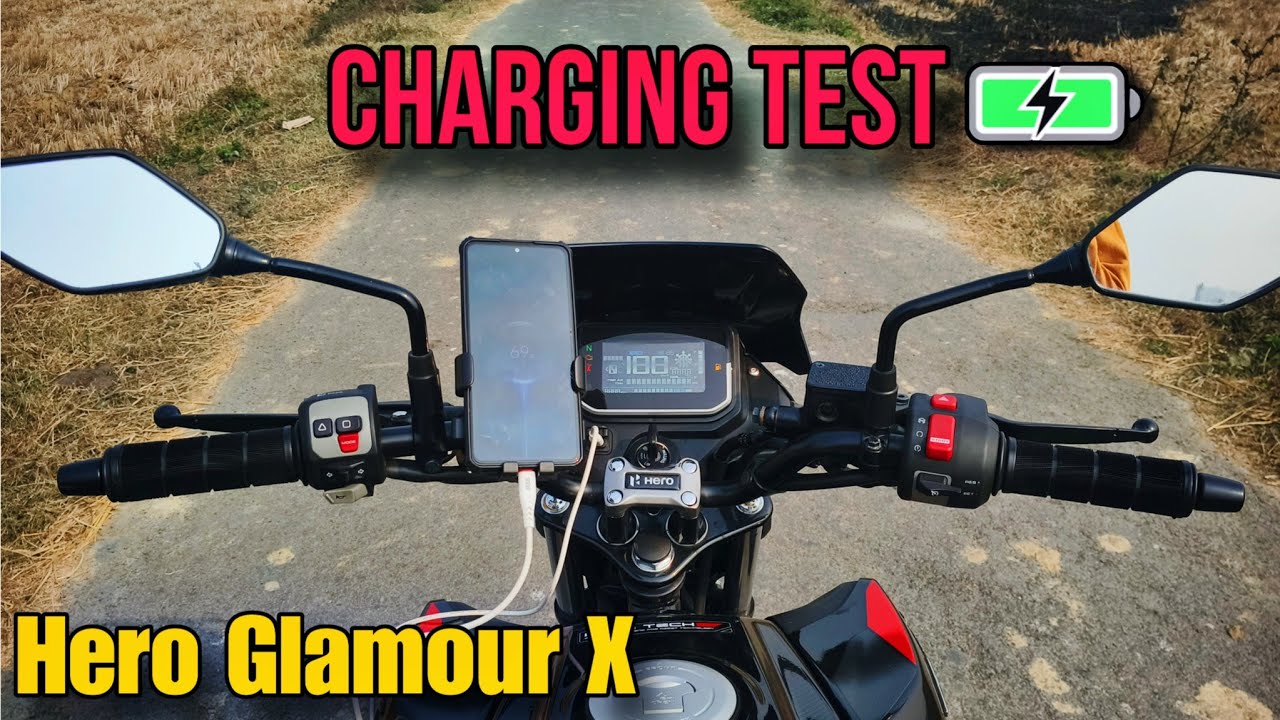 Hero Glamour X 125cc Charging Test ⚡ Real Speed & Phone Battery Check!