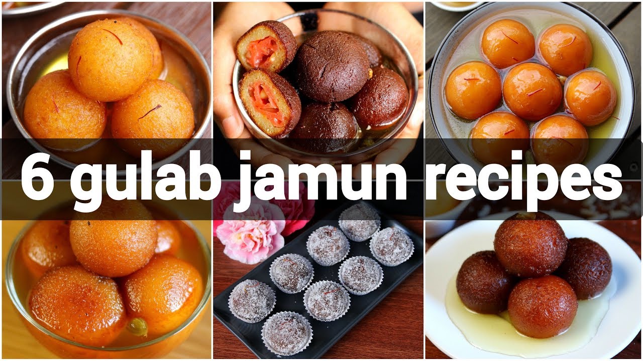 6 types of gulab jamun recipes | instant gulab jamun recipes | 6 गुलाब जामुन रेसिपी