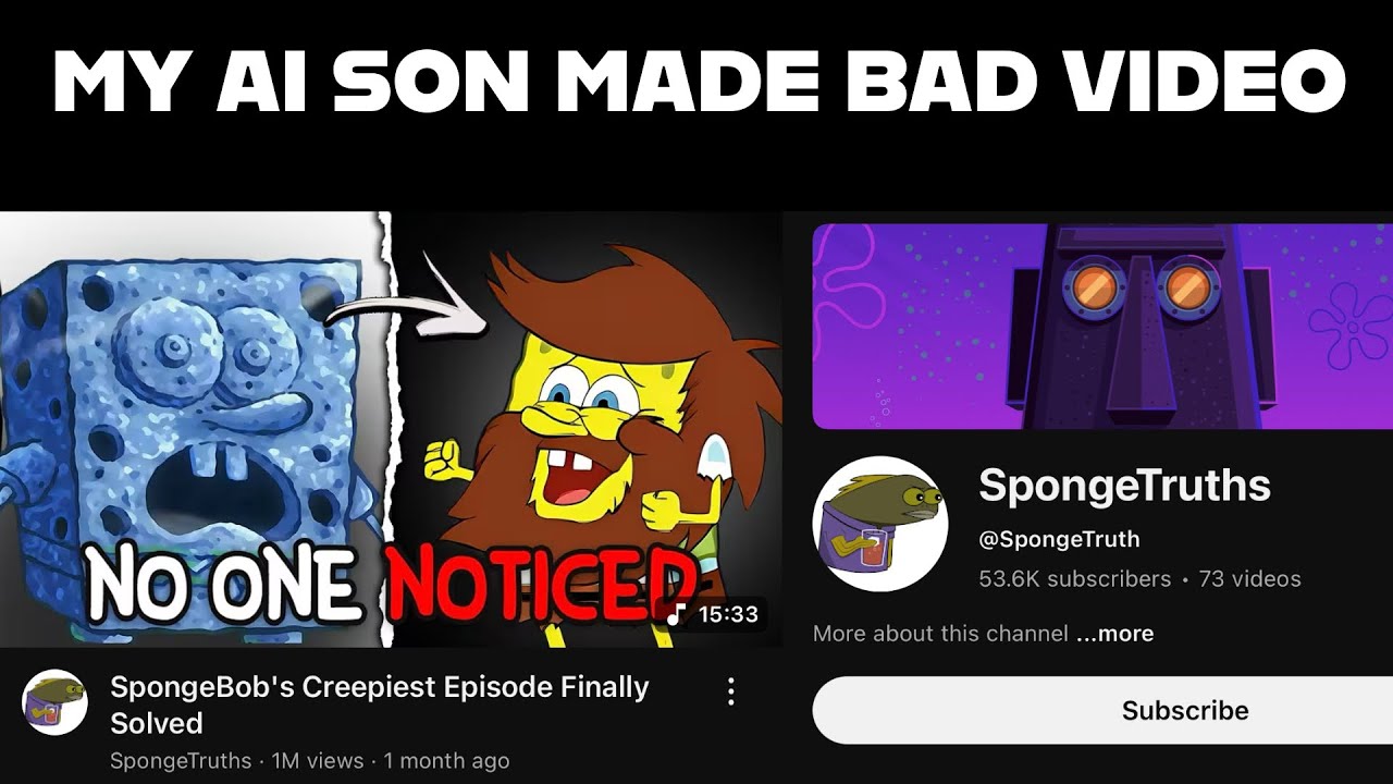 AI YouTuber Lies About Spongebob