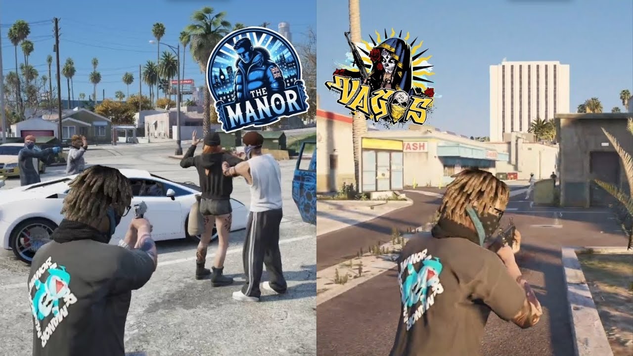 Манор против Vagos после ограбления члена Vagos в районе Баррио | NoPixel 4.0 GTA RP