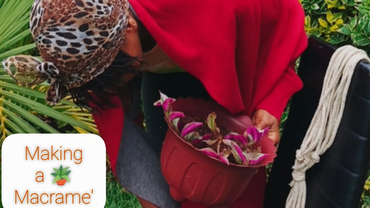 Village life new skills🌿//making a macrame'